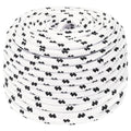vidaXL Bootsseil Geflochten Weiß 6 mmx25 m Polyester