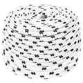 vidaXL Bootsseil Geflochten Weiß 10 mmx25 m Polyester