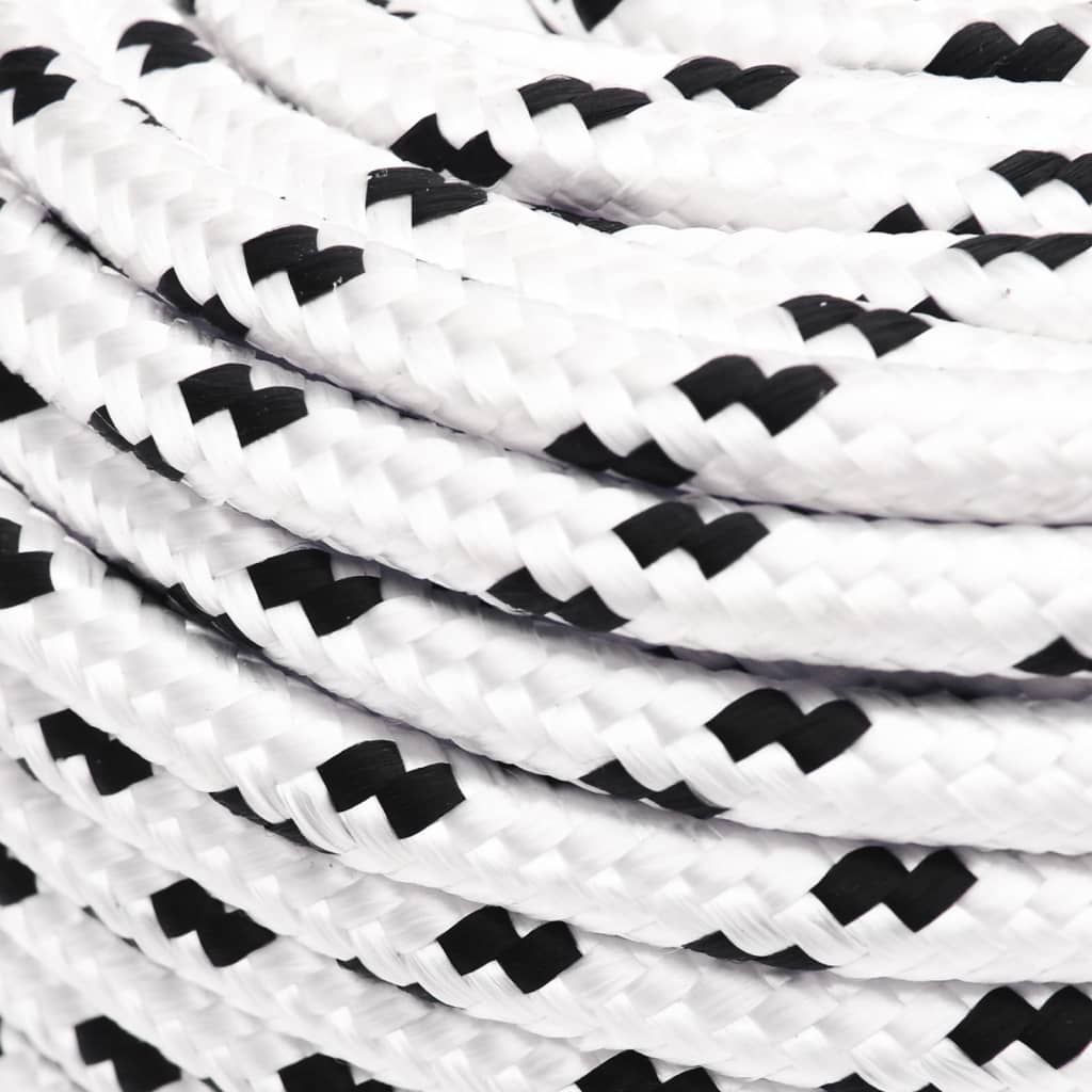 vidaXL Arbeitsseil Weiß 10 mm 100 m Polyester