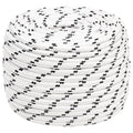 vidaXL Bootsseil Geflochten Weiß 12 mmx100 m Polyester