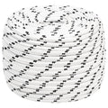 vidaXL Bootsseil Geflochten Weiß 14 mmx25 m Polyester