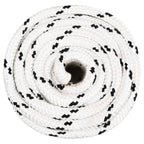 vidaXL Bootsseil Geflochten Weiß 20 mmx100 m Polyester