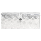 vidaXL Aufbewahrungsbox Silbern 50x15x20,5 cm Aluminium