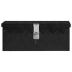 vidaXL Aufbewahrungsbox Schwarz 50x15x20,5 cm Aluminium