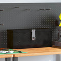 vidaXL Aufbewahrungsbox Schwarz 50x15x20,5 cm Aluminium