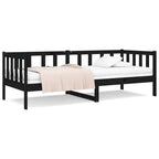 vidaXL Tagesbett Schwarz 90x190 cm Massivholz Kiefer