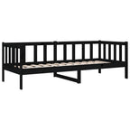 vidaXL Tagesbett Schwarz 90x190 cm Massivholz Kiefer