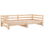 vidaXL Ausziehbares Tagesbett ohne Matratze 90x190 cm