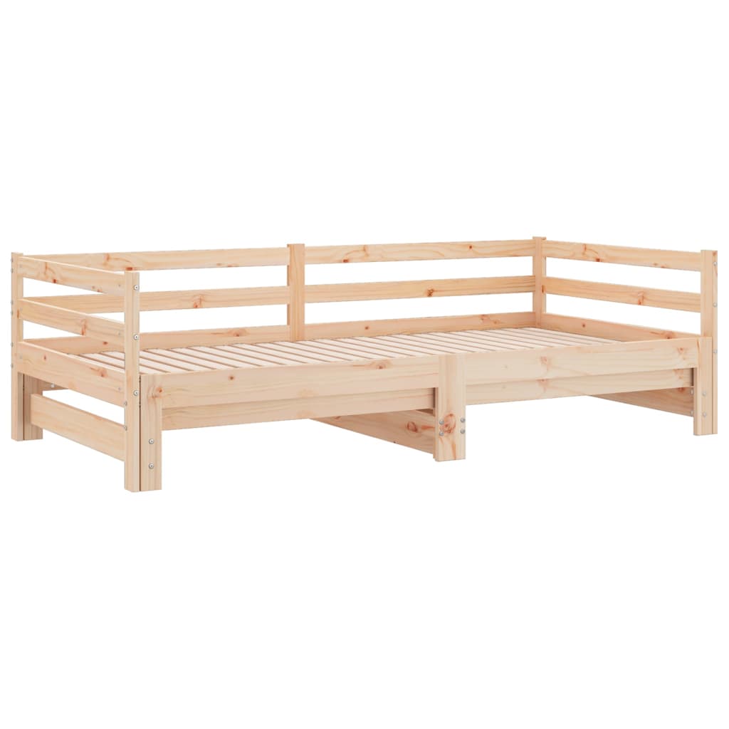 vidaXL Ausziehbares Tagesbett ohne Matratze 90x190 cm
