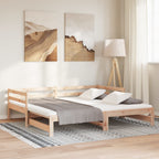 vidaXL Ausziehbares Tagesbett ohne Matratze 90x190 cm