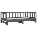 vidaXL Tagesbett Ausziehbar Grau 2x(90x190) cm Massivholz Kiefer
