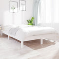 vidaXL Massivholzbett ohne Matratze Weiß 140x190 cm Kiefernholz