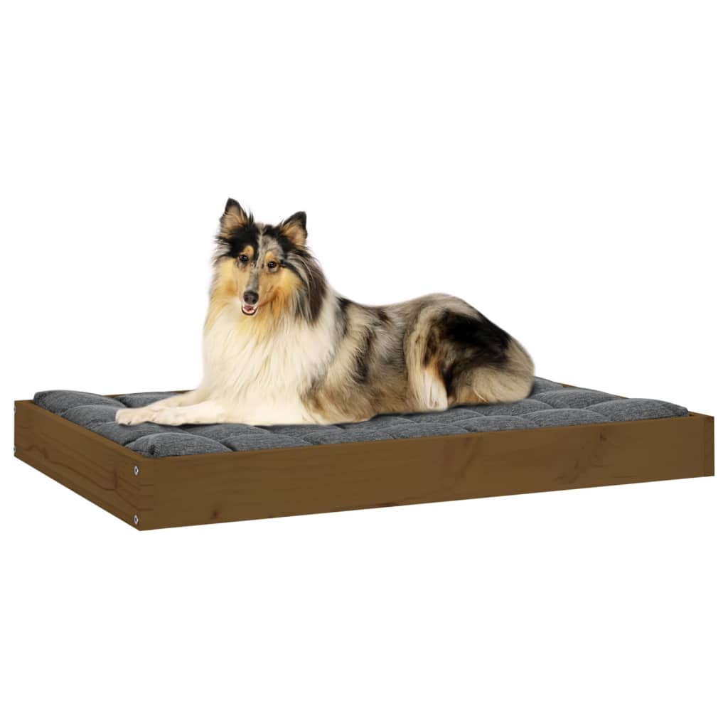 vidaXL Hundebett Honigbraun 91,5x64x9 cm Massivholz Kiefer