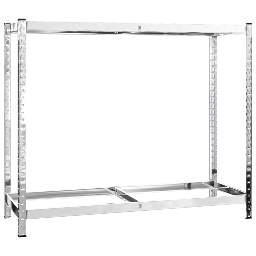 vidaXL Reifenregale mit 2 Böden 2 Stk. Silbern 110x40x110 cm Stahl