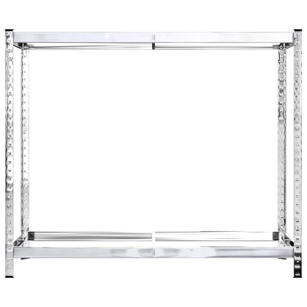 vidaXL Reifenregale mit 2 Böden 2 Stk. Silbern 110x40x110 cm Stahl