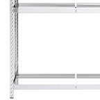 vidaXL Reifenregal mit 3 Böden Silbern 110x40x200 cm Stahl