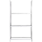 vidaXL Reifenregale mit 3 Böden 2 Stk. Silbern 110x40x200 cm Stahl
