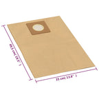 vidaXL Papierbeutel für Nass- und Trockensauger 10 Stk. Braun
