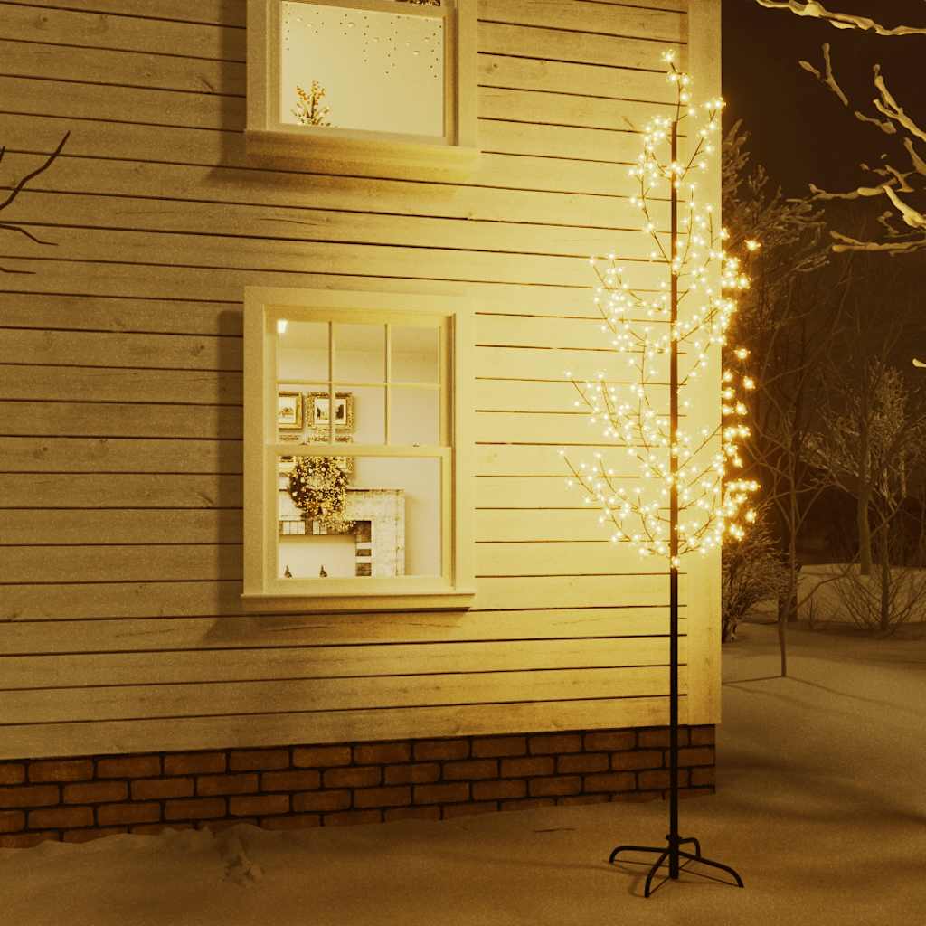 vidaXL LED-Baum mit Kirschblüten Warmweiß 368 LEDs 300 cm