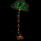 vidaXL Künstliche Palme mit 96 LEDs Warmweiß 180 cm