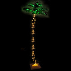 vidaXL Künstliche Palme mit 136 LEDs Warmweiß 220 cm