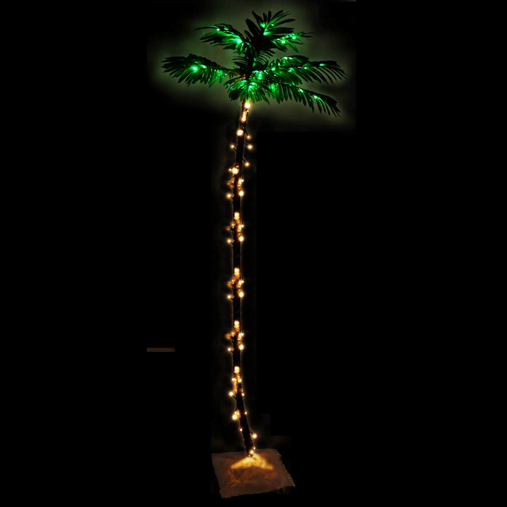 vidaXL Künstliche Palme mit 192 LEDs Warmweiß 300 cm