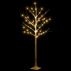 vidaXL LED-Birke Warmweiß 72 LEDs 150 cm