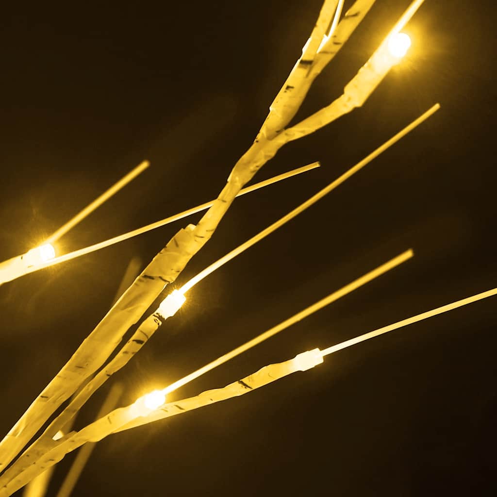 vidaXL LED-Birke Warmweiß 72 LEDs 150 cm