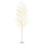 vidaXL LED-Birke Warmweiß 672 LEDs 400 cm