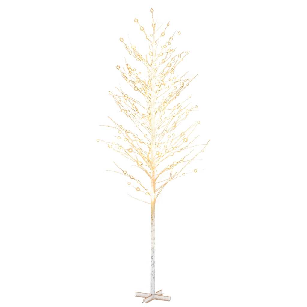 vidaXL LED-Birke Warmweiß 672 LEDs 400 cm