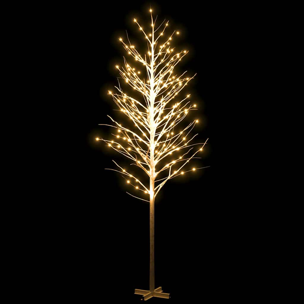 vidaXL LED-Birke Warmweiß 672 LEDs 400 cm