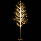 vidaXL LED-Birke Warmweiß 672 LEDs 400 cm