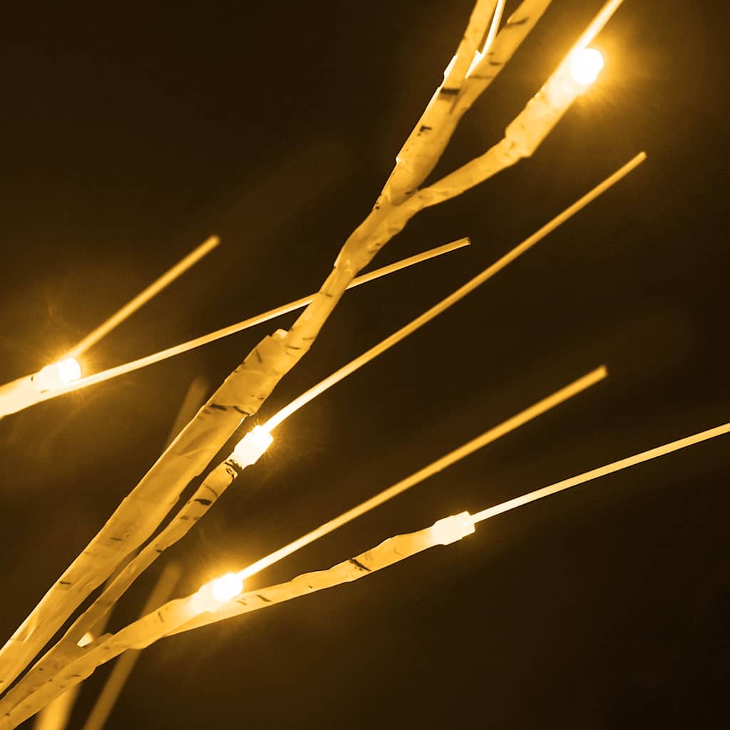 vidaXL LED-Birke Warmweiß 672 LEDs 400 cm