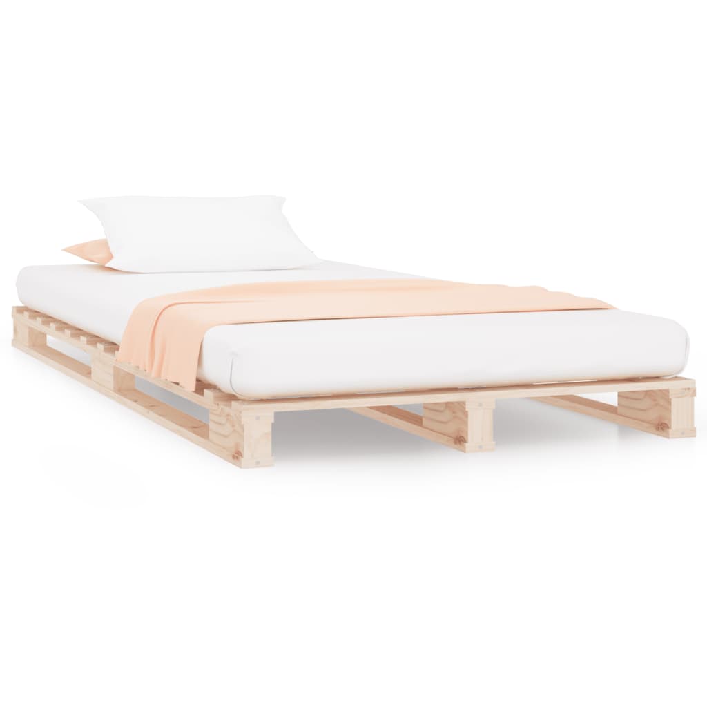 vidaXL Palettenbett 90x200 cm Massivholz Kiefer