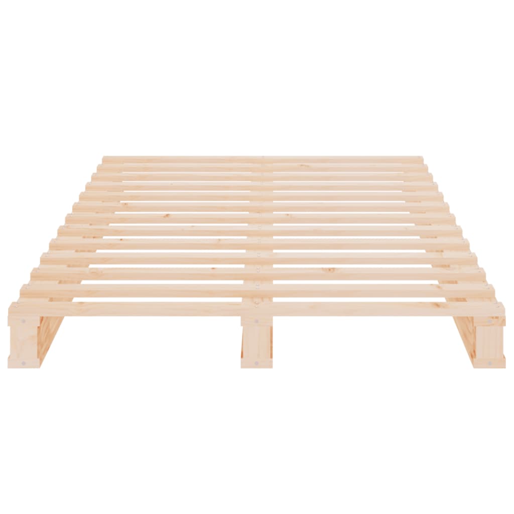 vidaXL Palettenbett 90x200 cm Massivholz Kiefer