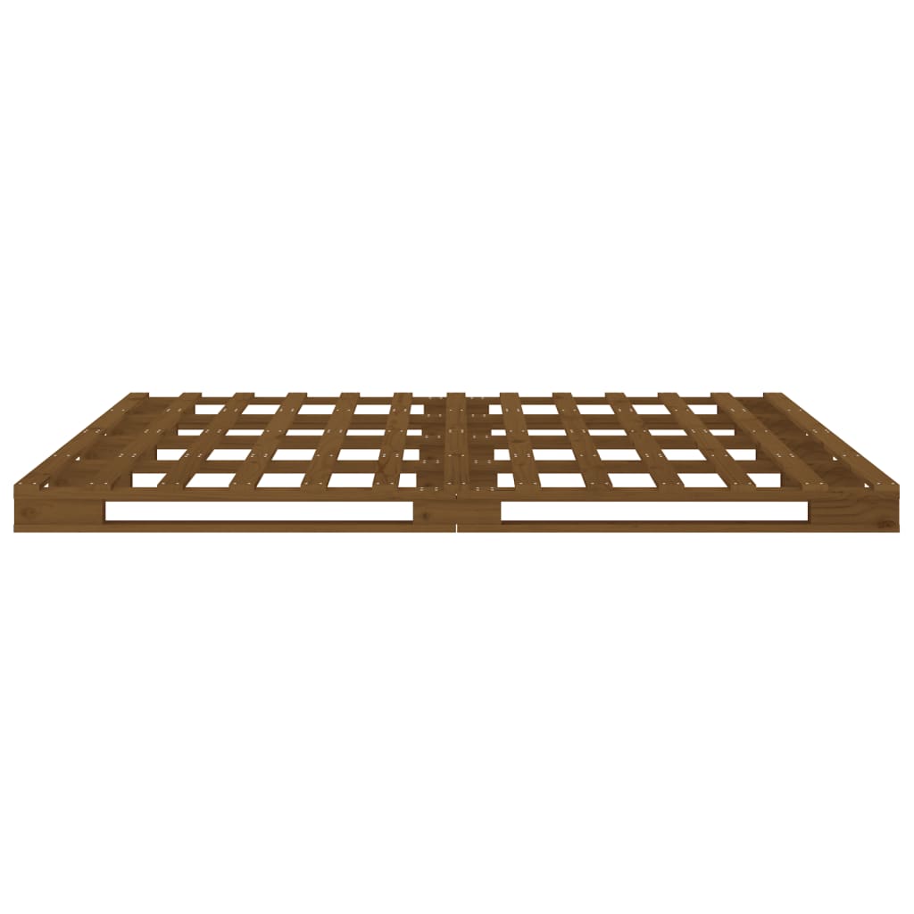 vidaXL Palettenbett Honigbraun 120x200 cm Massivholz Kiefer
