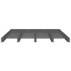vidaXL Palettenbett Grau 150x200 cm Massivholz