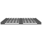 vidaXL Palettenbett Grau 150x200 cm Massivholz