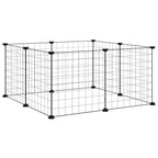 vidaXL 8-Panel-Haustierkäfig Schwarz 35x35 cm Stahl