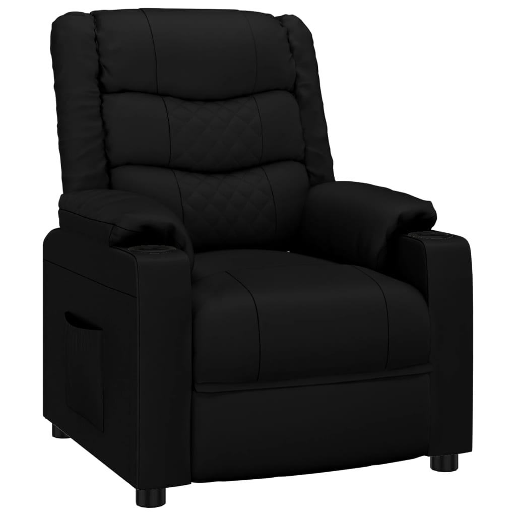 vidaXL Relaxsessel Schwarz Kunstleder