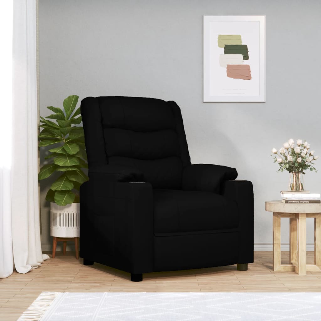 vidaXL Relaxsessel Schwarz Kunstleder