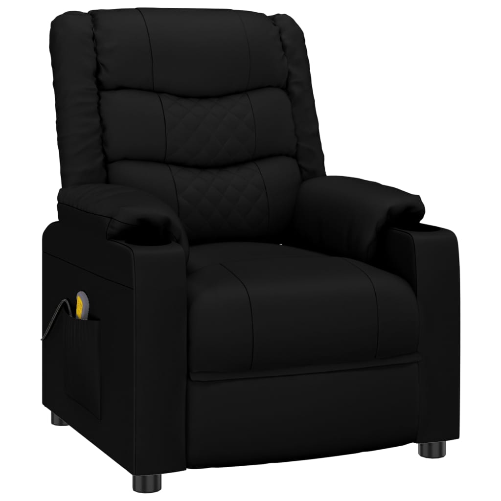 vidaXL Massagesessel Schwarz Kunstleder