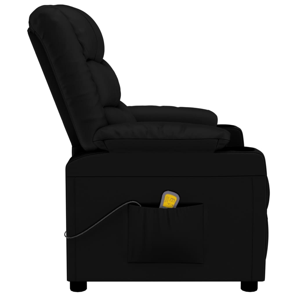 vidaXL Massagesessel Schwarz Kunstleder