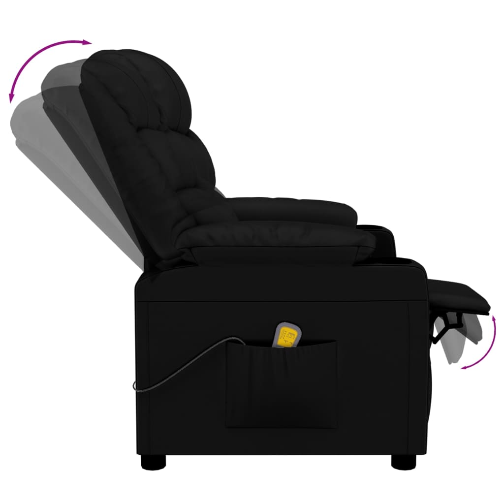 vidaXL Massagesessel Schwarz Kunstleder