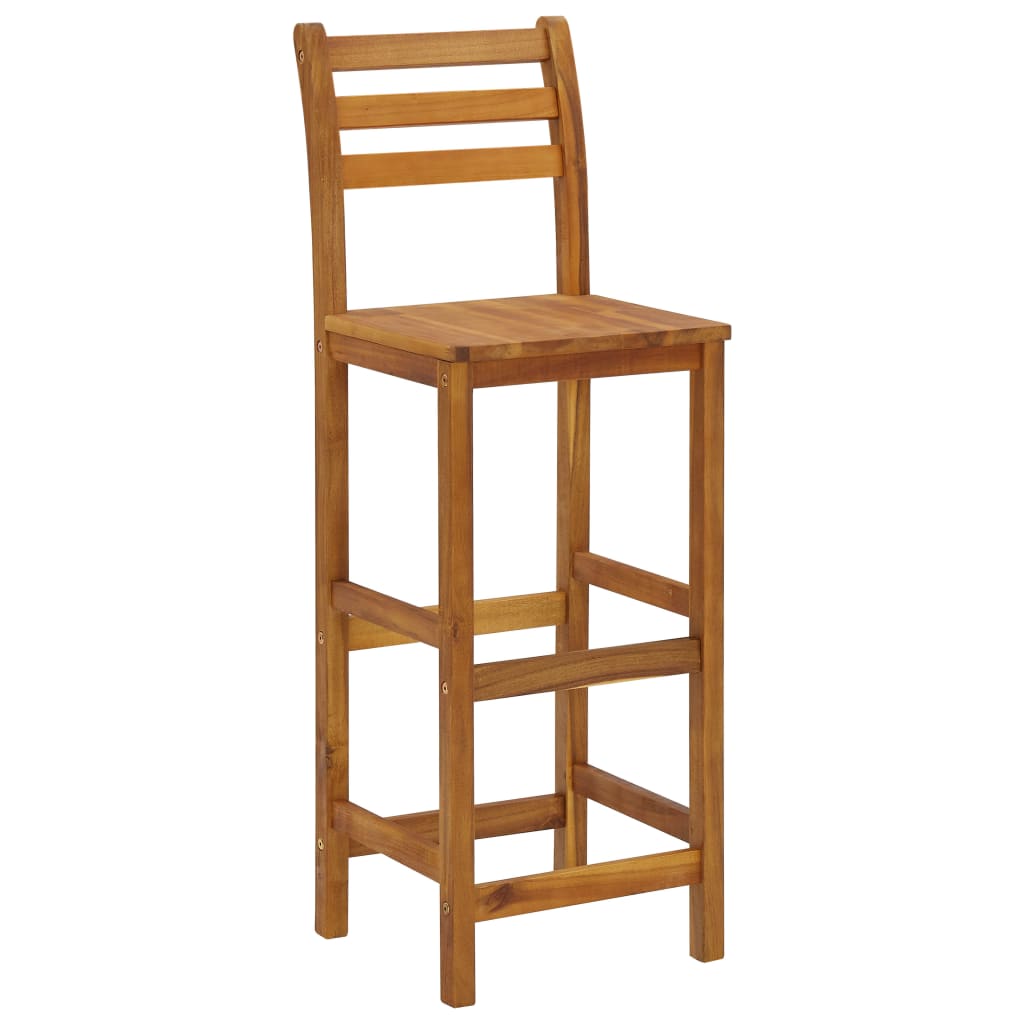 vidaXL 3-tlg. Balkonbar-Set Massivholz Akazie