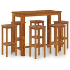 vidaXL 7-tlg. Gartenbar-Set Massivholz Akazie