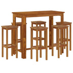 vidaXL 7-tlg. Gartenbar-Set Massivholz Akazie