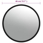 vidaXL Konvexer Verkehrsspiegel für den Innenbereich Schwarz Ø40 cm Acryl