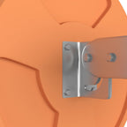 vidaXL Konvexer Verkehrsspiegel für den Außenbereich Orange Ø30 cm Polycarbonat