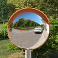 vidaXL Konvexer Verkehrsspiegel für den Außenbereich Orange Ø30 cm Polycarbonat